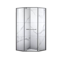 shower room or enclosure with one way 8mm tempered glass door