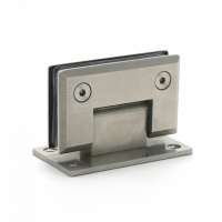 Bevel Edge Glass Shower Door Hinges 90 Degree Precise-cast Nickel Brushed Stainless Steel Glass Bracket Shower Hinge